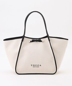 TOCCA 【A4サイズ対応】TRIM RIBBON CANVASTOTE トートバッグ