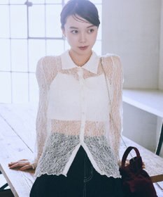 earth music&ecology ストレッチレースシャツ