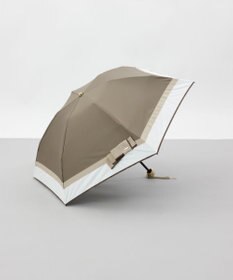 AURORA 【 Beaurance （ビューランス）】サマーシールド リボン/切り継ぎ加工晴雨兼用パラソル傘（折りたたみ傘）