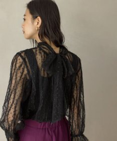 組曲 【前後着用可】チュールフリル ブラウス