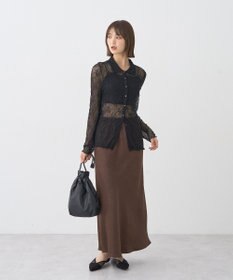 earth music&ecology ストレッチレースシャツ