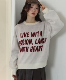 WEGO レタリングニットプルオーバー