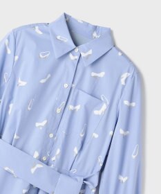 GRACE CONTINENTAL ヒールプリントシャツドレス