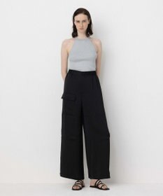 NAVE 【Nave・洗える/ウエストゴム】ヴィンテージサテン ワイドパンツ