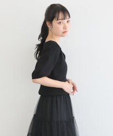 earth music&ecology ビット付きニットプルオーバー