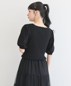 earth music&ecology ビット付きニットプルオーバー