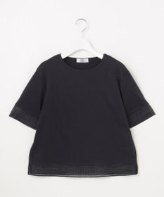 J.PRESS LADIES 【洗える】スムースジャージー レース カットソー