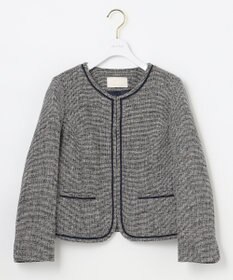 ANY SIS ミニライトボーダー ノーカラージャケット