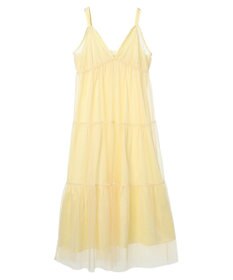 earth music&ecology ＳＥＴ２点ティアードペチドレス＋チュールワンピース