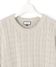 J.PRESS YORK STREET 【WOMEN】コットンニット ケーブルポンチョ