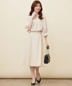 ANY SIS S 【洗える】ラッフルフレアジョーゼット ブラウス