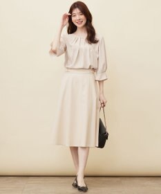 ANY SIS S 【洗える】ラッフルフレアジョーゼット ブラウス