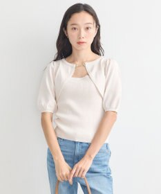 earth music&ecology ビット付きニットプルオーバー