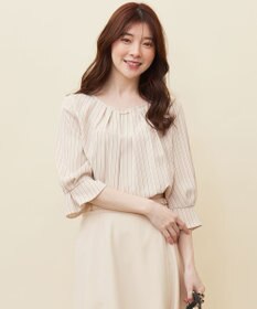 ANY SIS S 【洗える】ラッフルフレアジョーゼット ブラウス