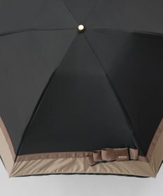 AURORA 【 Beaurance （ビューランス）】サマーシールド リボン/切り継ぎ加工晴雨兼用パラソル傘（折りたたみ傘）