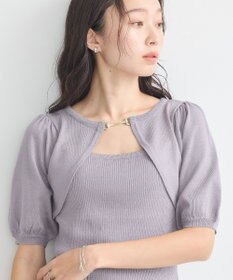 earth music&ecology ビット付きニットプルオーバー