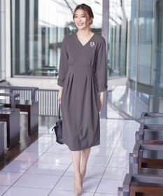 Tiaclasse 【洗える】ハイストレッチジョーゼットワンピース