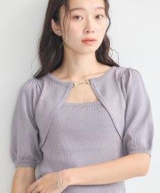 earth music&ecology ビット付きニットプルオーバー