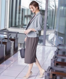 Tiaclasse 【洗える】ハイストレッチジョーゼットワンピース