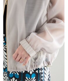 Te chichi ショートシアーフーディーブルゾン