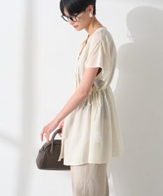 AMERICAN HOLIC ウエストドロストフレンチスリーブブラウス