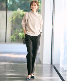 自由区 L 【17号サイズまで展開・SHIHOさん着用】ジョーゼットニット パンツ