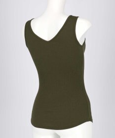 une nana cool 綿100% リブ編みコットン タンクトップ