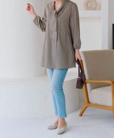 Tiaclasse 【洗える】ボウタイチュニック