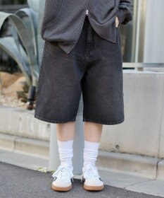 WEGO 【ユニセックス着用ITEM/SMLサイズ展開】スーパーバギーデニムショーツ
