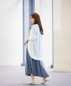 Tiaclasse L 【洗える】サイドギャザーワンピース