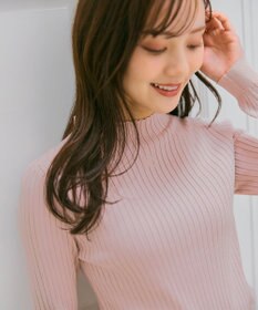 Feroux 【洗える】ロゴリブ プルオーバー ニット