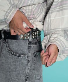 WEGO 【ユニセックス着用ITEM/MLサイズ展開】チェックロゴフードブルゾン