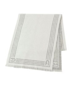 MOONBAT FURLA ウール100%リバーシブルジャカードマフラー/幅40cm