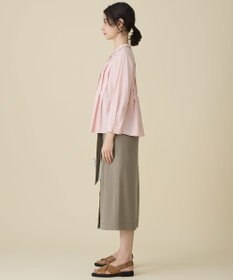 自由区 L ドレープブロードタック ブラウス