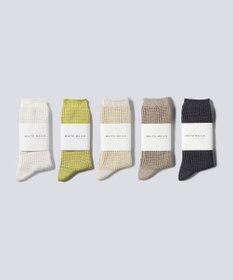 WHITE MAILS PAPER ジャガードソックス