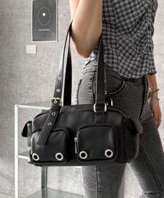 WEGO アイレットデザインボストンバッグ
