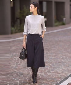 J.PRESS LADIES ウォッシャブルウール フリルネック カットソー