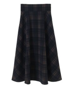 earth music&ecology バックレースアップチェックスカート