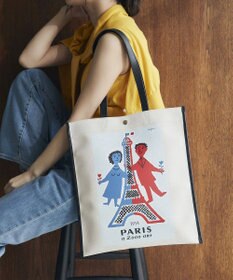 TOPKAPI 【Breath TOPKAPI】サヴィニャック × Breath TOPKAPI アート プリント フラット オーガニックキャンバス トート バッグ