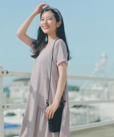 Tiaclasse 「サマさまカットソー」サイドティアードワンピース