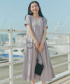 Tiaclasse 「サマさまカットソー」サイドティアードワンピース