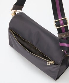 TOPKAPI 【TREASURE TOPKAPI】ナイロン ストライプ ベルト フラップ ショルダー バッグ