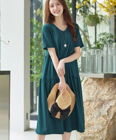 Tiaclasse 「サマさまカットソー」サイドティアードワンピース