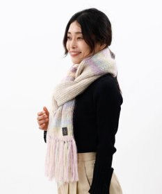 AURORA 【 LANVIN en Bleu （ランバン オン ブルー）】モコモコロングニットマフラー(WASH)