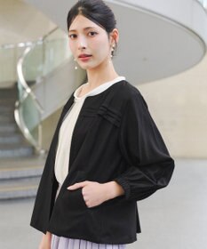 Tiaclasse 【洗える】 シアーピンタックブルゾン