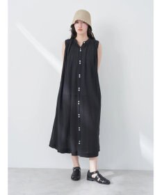 earth music&ecology ノースリーブギャザーワンピース