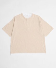 WEGO 【ユニセックス着用ITEM/MLサイズ展開】フェイクレイヤードヘンリーネックT（SS）