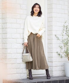 ANY 【洗濯機可】エステルベロア ガウチョパンツ