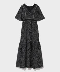 GRACE CONTINENTAL ドットフレアスリーブマキシ