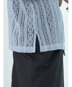 earth music&ecology フラワーレースシャツ